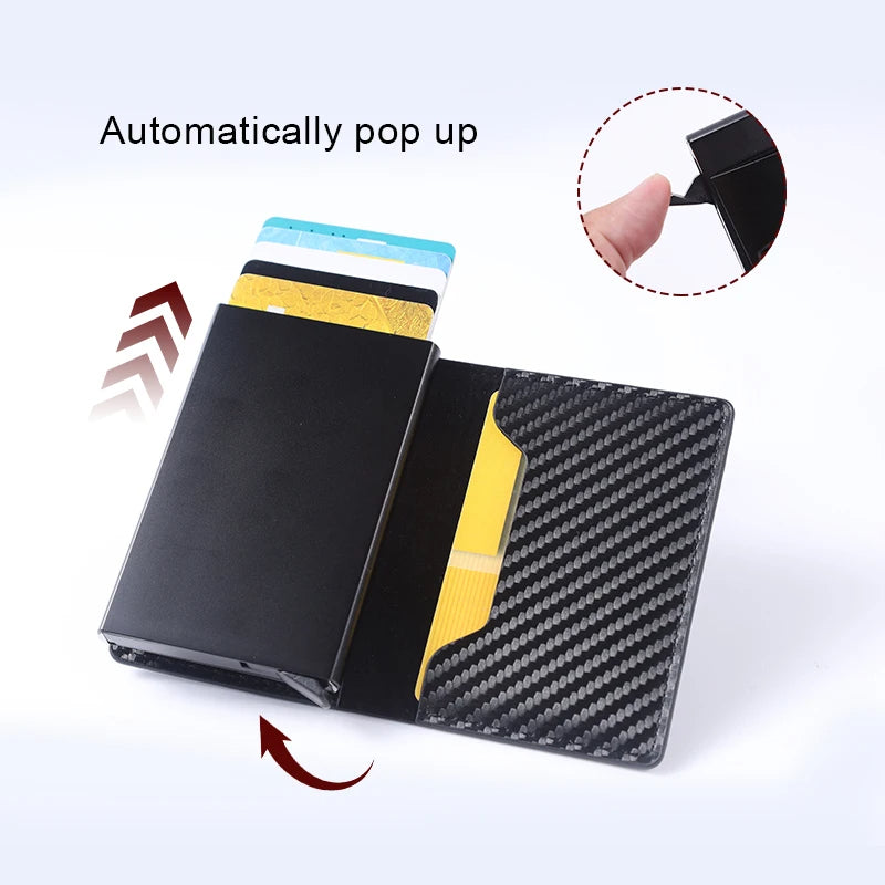 Carteira porta-cartão, antifurto RFDI fivela magnética