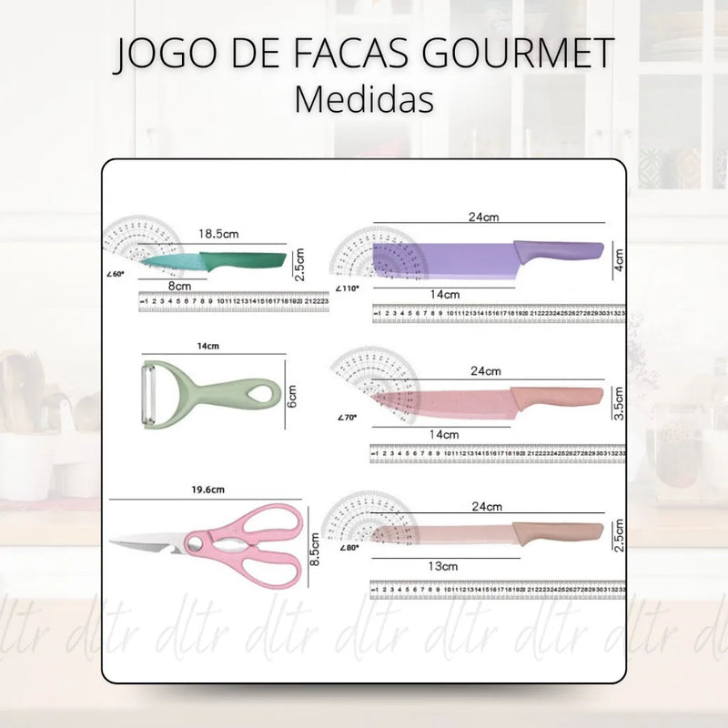 Kit de facas Premium para Churrasco e Cozinha