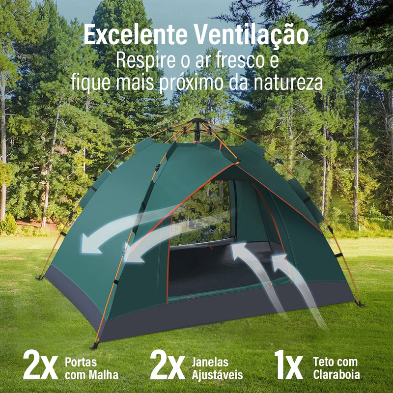 Barraca de Camping Ultra Leve - Montagem Automática - Últimas unidades