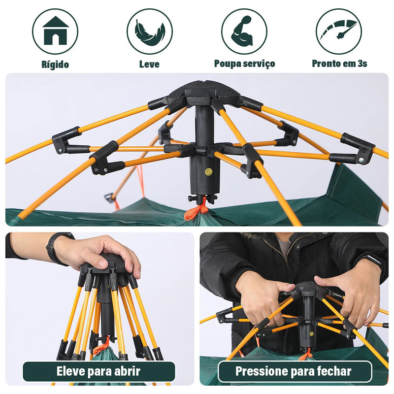 Barraca de Camping Ultra Leve - Montagem Automática - Últimas unidades
